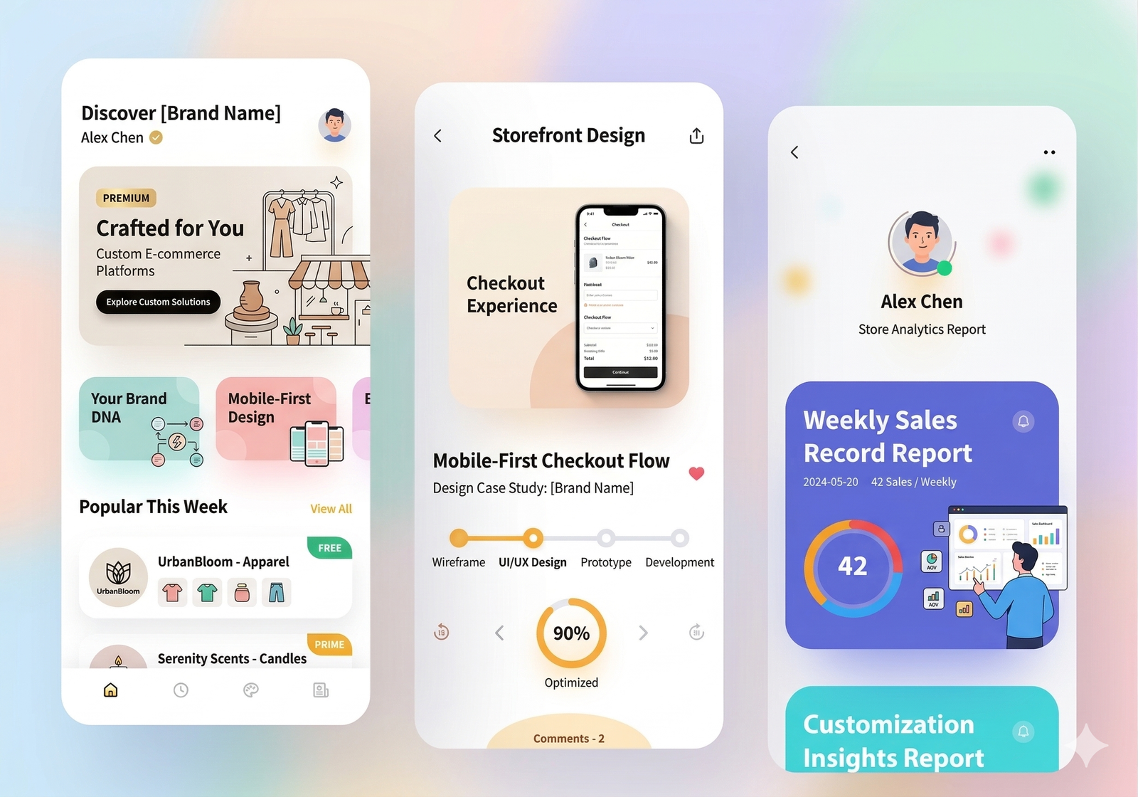 Mobile Optimized E-Commerce Interface Mockup